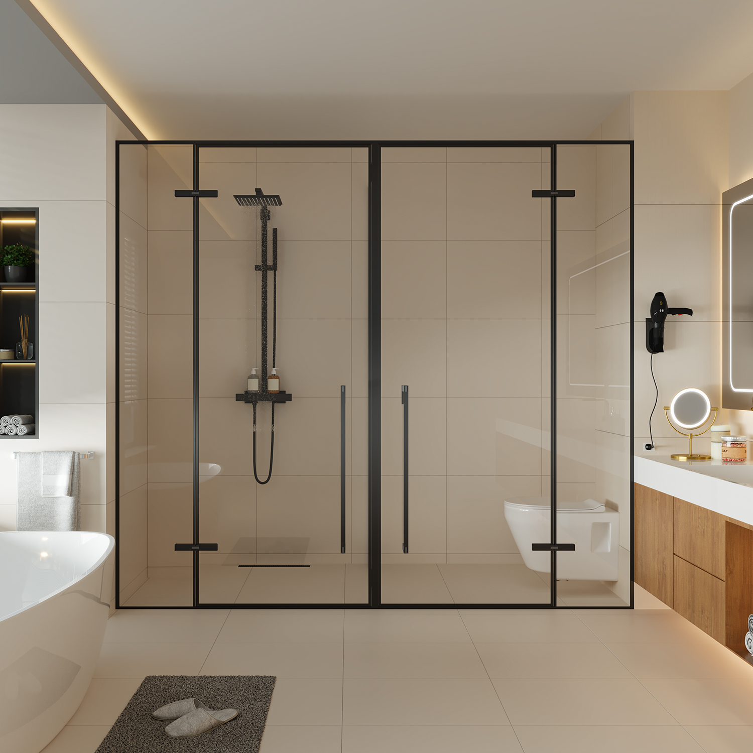 Shower Glass Cabinets